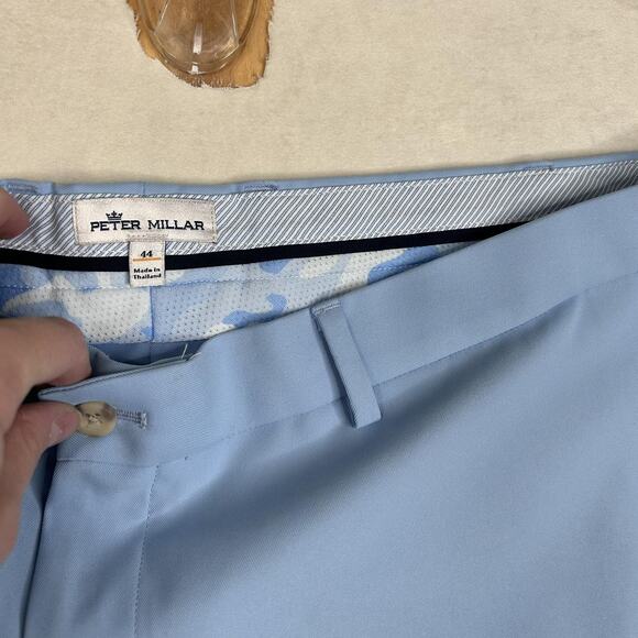 Peter Millar Shorts Mens 44 Blue Performance Golf Lightweight Polyester Summer - Picture 2 of 6